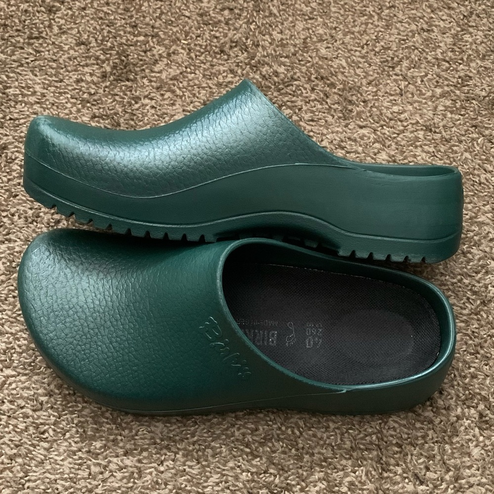 Birkenstock Super Birki’s Clogs Green Size W9 M7